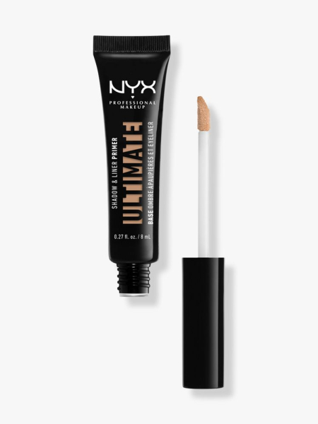 Nyx Professional Makeup Ultimate Shadow & Liner Primer black tube on light gray background